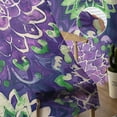 thumbnail image 5 of Purple Floral Sheer Curtains 96 Inches Long 2 Panels Set, Window Sheer Curtains for Living Room/Bedroom, Vintage Green Flower Ombre Botanical Light Filtering Rod Pocket Curtain 52'' x 96'' x 2, 5 of 7