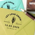 thumbnail image 4 of Printtoo Personalized Wedding Favor Round Custom Stamper Let Love Grow Rubber Wood Mounted Stamp-1.57 Inches Diamater, 4 of 4