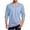 Light Blue, variant on DYTTDG Men's Notched V-Neck Long Sleeve T-Shirt | Solid Color Loose Fit Casual Breathable Pullover for Daily and Workout, Lightweight Knit Athletic Top