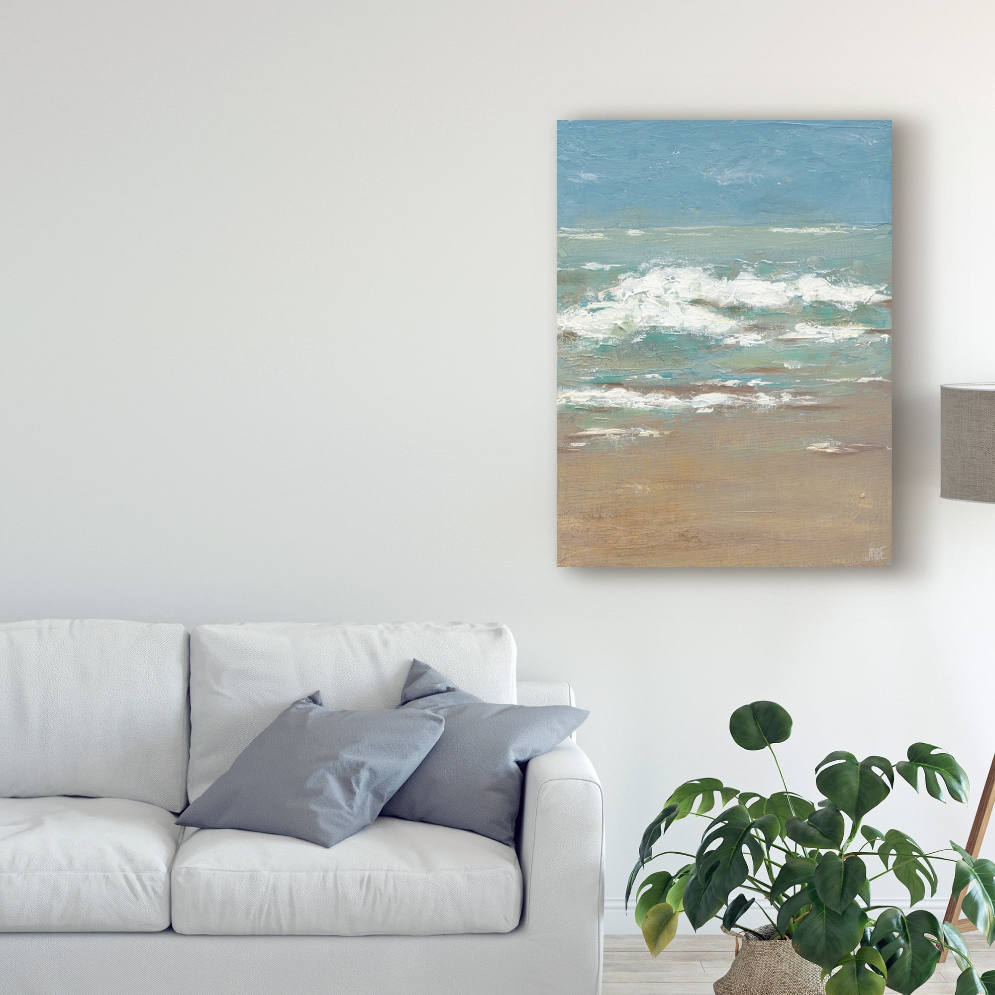 Trademark Fine Art 'Beach Waves I' Canvas Art by Jade Reynolds