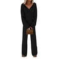 thumbnail image 1 of Conjunto Deportivo para Mujer PRETTYGARDEN Sudadera con Capucha y Pantalones de Pierna Ancha XXL, 1 of 5