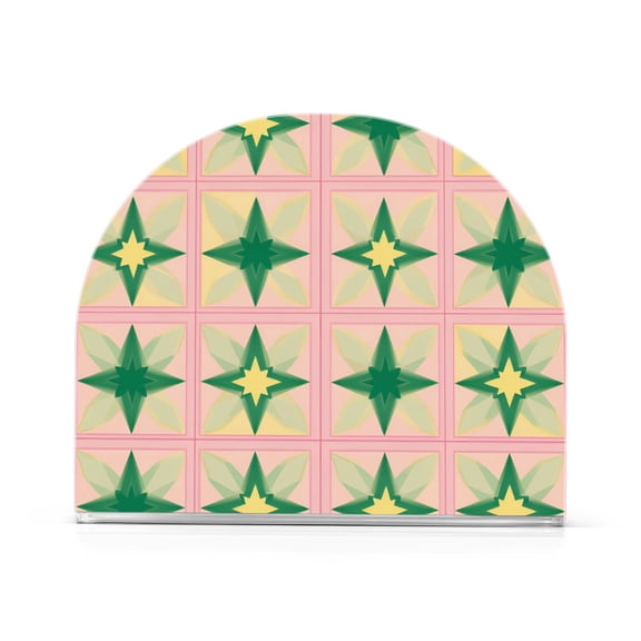 Yayeee Napkin Holder for Table Kitchen Paper Tissue Organization, Green Symmetrical Stars