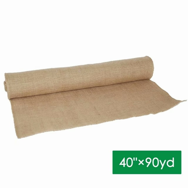 Agfabric Burlap Roll 40" Wide x 90yd Long for Erosion Control Tree Wrap, Jute Plant Cover for