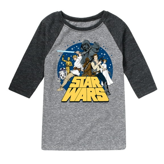Star Wars - Luke Skywalker and Friends Retro - Toddler And Youth Raglan