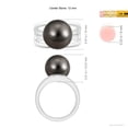 thumbnail image 5 of ANGARA Solitaire Tahitian Cultured Pearl Double Shank Ring in 14K White Gold for Women | June Birthstone, Birthday, Anniversary, Jewelry Gift for Women | Pearl Ring, 5 of 8