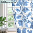 thumbnail image 4 of Yayeee Window Curtains Set of 2 for Living Room Light Filtering 63"x42", Blue Floral Pattern, 4 of 7