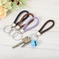 thumbnail image 5 of Uxcell 27mm Braided Leather Keychain, 4 Pack PU Key Ring Lanyard Strap, 5 of 5