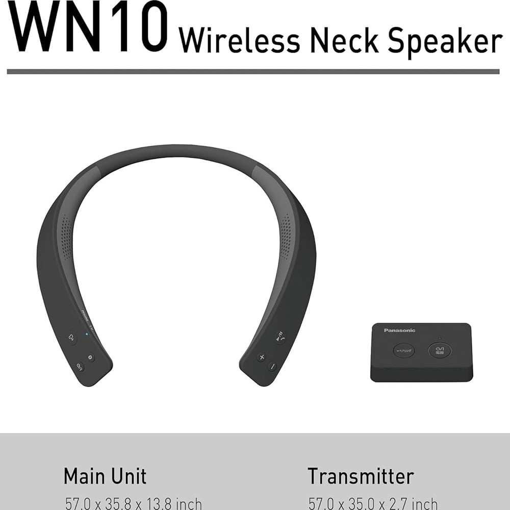 Panasonic WN10 Wireless Wearable TV Neck Speaker, Bluetooth, Built