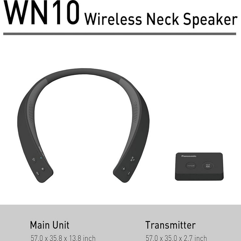 Panasonic WN10 Wireless Wearable TV Neck Speaker, Bluetooth, Built