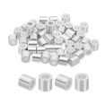 thumbnail image 1 of Uxcell 7/64"(2.8mm) Aluminum Wire Rope Stop Sleeve Set, 50 Pcs Crimping Loop Sleeve Single Hole Round Cable Ferrule for Wire Rope Cable Line, Silver, 1 of 6