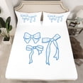 thumbnail image 2 of Erosebridal Girly Pink Bowknot Queen Sheet Sets, Cute Princess Bedding Queen Size, Ribbon Decor 4pcs, 2 of 7