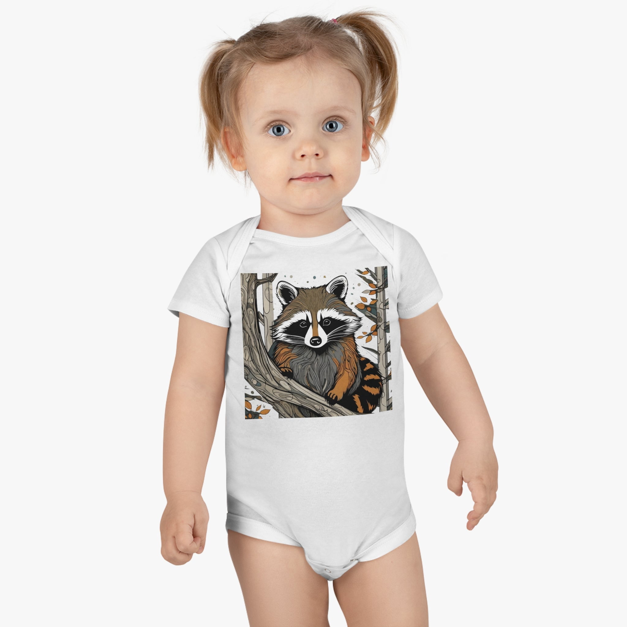 OnesieÂ® Organic Baby Bodysuit~Raccoon