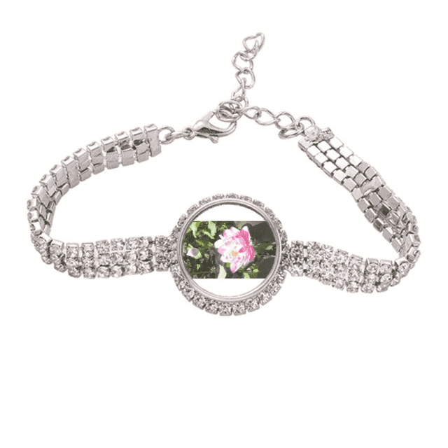 Summer Lake hoja de loto Pulsera de tobillera de cadena de tenis, joyería de diamantes