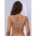 thumbnail image 2 of Unique Bargains Women's Front Closure Bra Wirefree Tank Top Underwear Bras S Pink, 2 of 6