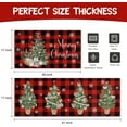 thumbnail image 3 of Merry Christmas Kitchen Rugs and Mats Set of 2,Buffalo Plaid Christmas Trees Xmas Winter Holiday Sink Floor Mat Non Skid Washable for Home Farmhouse Christmas Decor 17"x47"+17"x30", 3 of 6