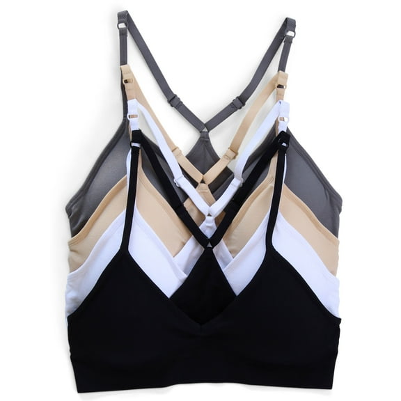 Kalon Women 4 Pack Racerback Sports Bra V Neck