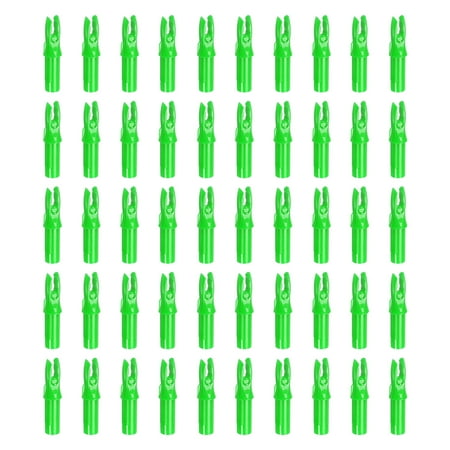 Archery Arrow Nocks 6.2mm 0.244 Insert Arrow Nock Replacement for Shooting Green 50 Pack