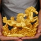 thumbnail image 4 of Estatua de caballo, adornos de caballo, figura de escritorio, modelo animal, escultura de caballo, figuras de caballo para comedor, oficina, decoració Oro, 4 of 8