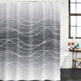 thumbnail image 2 of White Gray Ombre Bathroom Shower Curtains with 12 Hooks Polyester Waterproof Shower Curtain for Stalls and Bathtubs Modern Abstract Striped Polka Dots Decorative Bathroom Privacy Curtain 72x72 Inches, 2 of 9