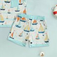 thumbnail image 5 of Little Boy Clothes Set Toddler Baby Sailboat Print Sleeveless Tank Top and Shorts 2-Piece Nautical Summer Outfit Toddler Boy Summer Clothes, 5 of 5