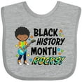 thumbnail image 3 of Inktastic Black History Month Rocks- boy with guitar Boys or Girls Baby Bib, 3 of 4