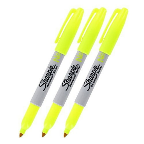 Sharpie Neon Permanent Marker, Neon Yellow Ink,