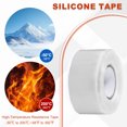 thumbnail image 4 of 2 Pcs Cinta de Silicona Autoadhesiva, Cinta de Sellado de Silicona de 1" x 10ft para Reparación de Tuberías de Plomería, Fugas de Manguera, Blanca, 4 of 6