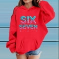 thumbnail image 2 of 67 Hoodie Shirts for K`ids B`oys G`irls Fashion 67 Meme Design Pullover Graphic Bow Tie Oversized Active Outdoor Shirts, 2 of 4