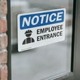 thumbnail image 3 of (2 Pack) Employee Entrance Sign With Symbol OSHA Notice Sign 18 Inch X 12 Inch Vinyl Label Decal Sticker Weather Resistant, UV Protected for Workplace, Business, and Construction Site,, 3 of 6