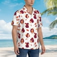 thumbnail image 3 of Gaeub Cartoon Hedgehogs Print Men's Hawaiian Shirt,Button Down Short Sleeves Shirts,Tropical Beach Casual Button Down Shirts,Medium, 3 of 7