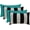 Black & White Stripe and Cancun BlueGreen, variant on RSH DECOR 20” x 12” Black & White Stripe Lumbar Support Pillows, Hypoallergenic (4 Count)