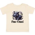 thumbnail image 3 of Inktastic Babys First Birthday Hippo 1 Year Old Girl Girls Baby T-Shirt, 3 of 5