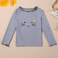 thumbnail image 6 of 1-8T Kids Baby Girls' Long Sleeve Basic Half Turtleneck T-Shirt Cat Printed Tops 3 Pack, 6 of 10