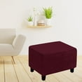 thumbnail image 3 of Repose-pieds Rectangulaire Housse Amovible ive Série de Meubles Décoration Flexible Extensible Facile à Ranger - Rouge (Housse Seulement Pas Chaise), 3 of 7
