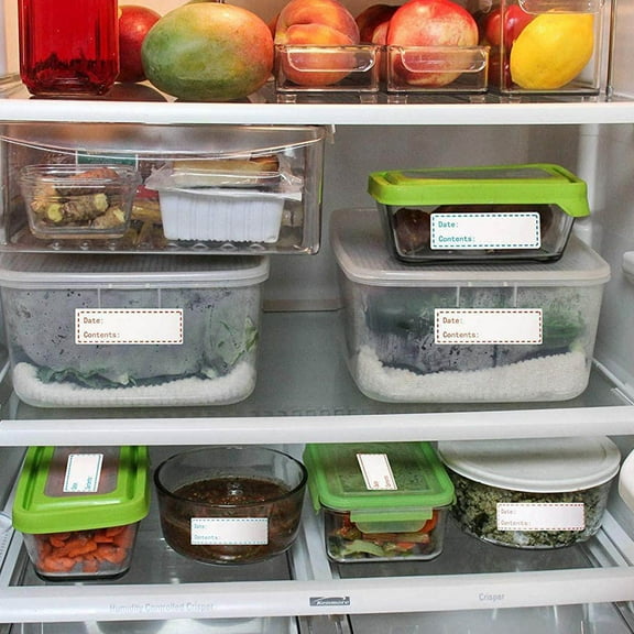 Milisten Removable Food Storage Labels for Kitchen Containers, Assorted Color Reminder Stickers for Easy Organization
