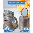 thumbnail image 3 of 90Pcs Mason Jar Lids with Rings for 70MM Regular Mouth, Premium Split-Type Fit & Airtight Canning Lids for Mason Jar and Ball Kerr Jars (70MM Regular Mouth), 3 of 7