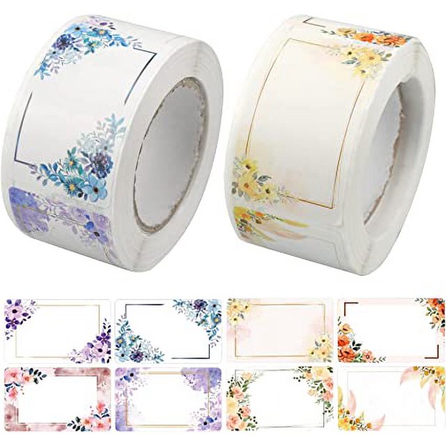 rollos de etiquetas para latas de mermelada (500 en total) para cocina, incluidas etiquetas autoadhesivas para latas de mermelada, etiquetas adhesivas para mermelada, manualidades, etiquetas para lata