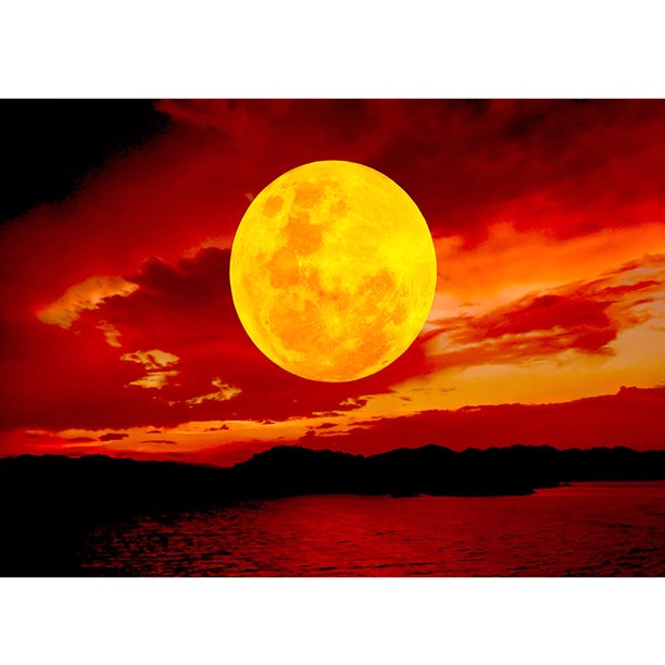 Pintura de diamante (DE1823) Puesta de sol Lienzo Imagen Artesanía Hecho a mano DIY Kit cuadrado 20X30cm Hugtrwg Para estrenar