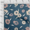 thumbnail image 2 of oneOone Cotton Flex Teal Blue Fabric Floral Sewing Craft Projects Fabric Prints By Yard 40 Inch Wide-6968, 2 of 4