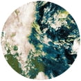 thumbnail image 2 of Safavieh Glacier Landen Abstract Area Rug, Navy/Green, 5'3" x 5'3" Round, 2 of 10