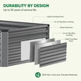 thumbnail image 3 of Gymojoy Outdoor Metal Raised Garden Bed,8x4x2ft Planter Box for Vegetables,Flowers,Herbs,Silver, 3 of 11