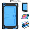 thumbnail image 7 of Shockproof Case for Galaxy Tab A 8.0 inch, Heavy Duty Stand Anti Scratch Drop-Proof Protection Kids Case with Hand Shoulder Strap for Galaxy Tab A 8.0 2019 Release SM-T290/T295/T297,Black & Blue, 7 of 7