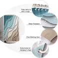 thumbnail image 5 of Shower Curtains for Bathroom Geometric Ocean Bathroom Curtain Turquoise Teal Ombre Brown Abstract Beach Waterproof Bath Curtain Decorative Bathtub Accessories 72 x 72 Inch, 5 of 6