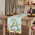 thumbnail image 2 of Table Runners 72 Inches Long Dress Scarves, Easter Gnomes Farmhouse Kitchen Table Runner, Coffee Tablerunners, Spring Watercolor Eggs Flower Wood Grain Teal 16x72 Inch, 2 of 9