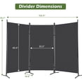 thumbnail image 7 of Dkelincs 3 Panels Room Divider Folding Room Partition Privacy Screen Portable Freestanding Room for Home Office, Gray, 7 of 7