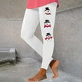 thumbnail image 2 of miqiqism Great discounts！Woman Christmas Pants Casual Slim Fit Trousers Cute Printed Legging for Teen Girls Elastic Pant,White,Small, 2 of 4