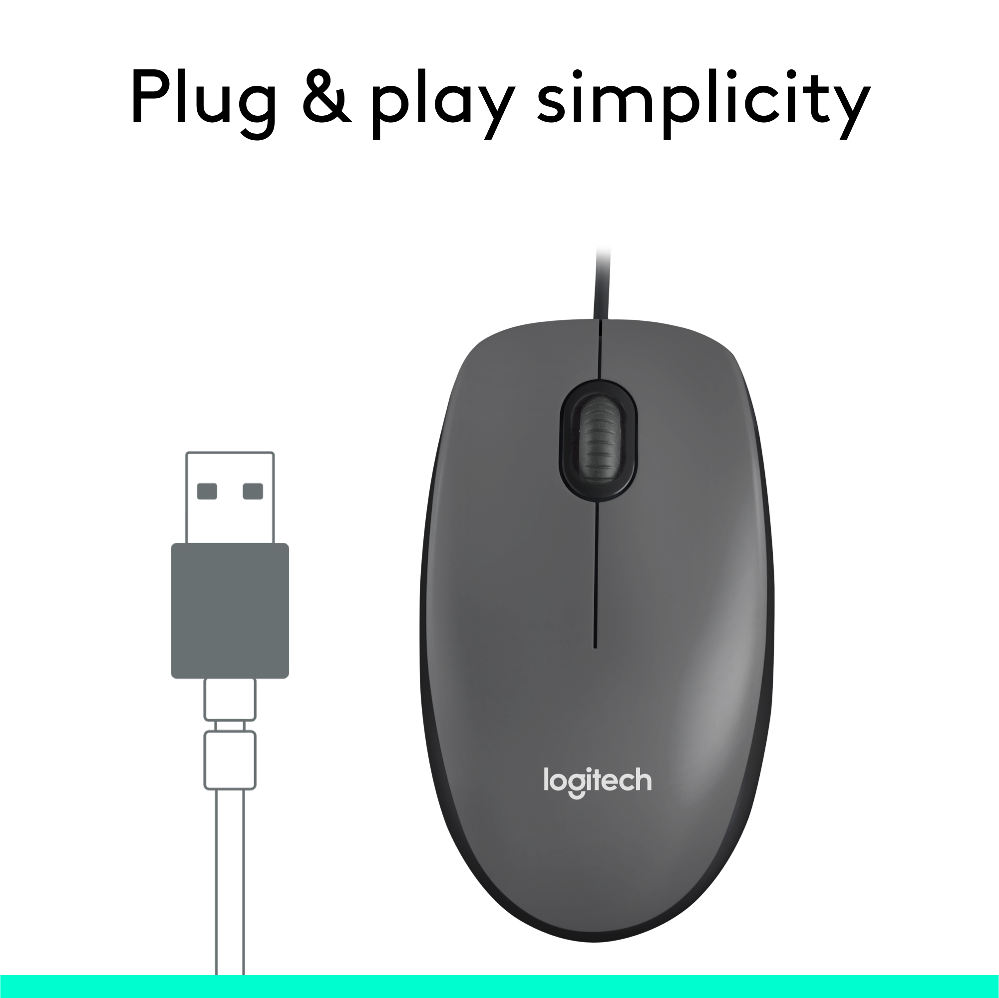 Logitech M100 Wired Optical Mouse photo 3