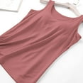 thumbnail image 4 of UPPADA Womens Tank Tops with Built in Bra Summer Basic Padded Yoga Shirt Sleeveless Shelf Bras Workout Camisole Casual Modal Undershirt 2025,Tank Top for Women Fitted Basic Tanks Red,XL, 4 of 7