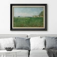 thumbnail image 2 of IDEA4WALL Premium Frame Wall Art Pastel Green Farmland Ranch Village Classic Print Nature Wilderness Illustrations Fine Art Colorful Country Wall Decor for Living Room, Office - 26"x36" Black, 2 of 5