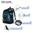thumbnail image 4 of Yiaed Cool Blue Light Wolf Print Backpack, Premium Laptop Backpack, Travel Backpack for Women, Lightweight Backpacks, Comfortable Back Pack-Medium, 4 of 7